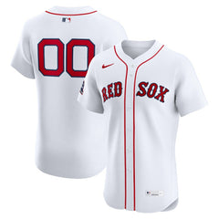 Boston Red Sox Nike Home Elite Sponsor Patch Custom Jersey for sale