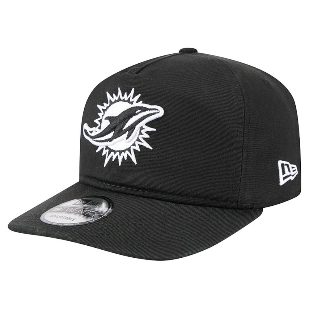 Miami Dolphins New Era 19TWENTY Adjustable Hat - Black/White - NFL
