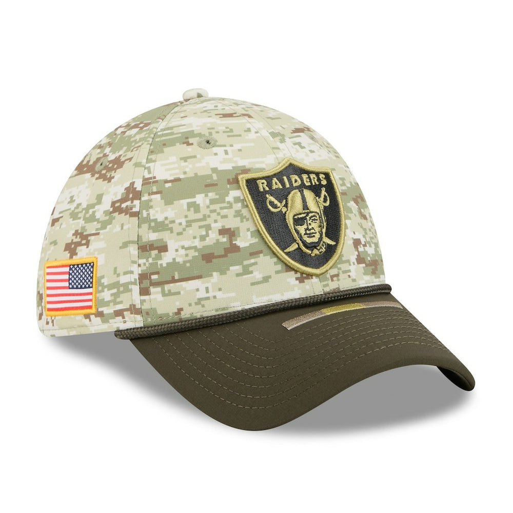 Las Vegas Raiders New Era 2025 Salute to Service 39THIRTY Flex Hat - Camo - NFL