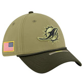 Miami Dolphins New Era 2025 Salute to Service 39THIRTY Flex Hat - Green - NFL
