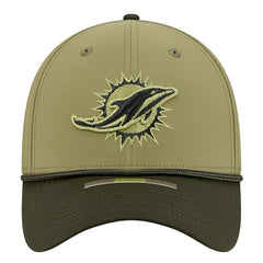 Miami Dolphins New Era 2025 Salute to Service 39THIRTY Flex Hat - Green - NFL