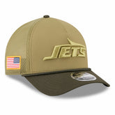 New York Jets New Era 2025 Salute to Service 9FORTY A-Frame M-Crown Adjustable Hat - Green - NFL