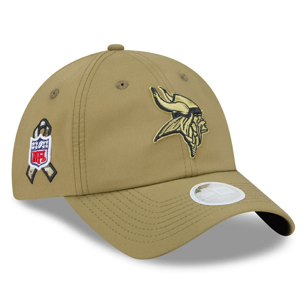 Minnesota Vikings New Era Women's 2025 Salute to Service Pony Tail Adjustable Hat - Green - NFL