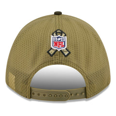 Philadelphia Eagles New Era Youth 2025 Salute to Service 9FORTY A-Frame Adjustable Hat - Green/Dark Green - NFL