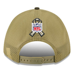 Baltimore Ravens New Era Youth 2025 Salute to Service 9FORTY A-Frame Adjustable Hat - Green/Dark Green - NFL