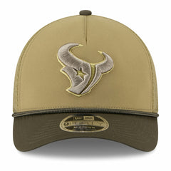 Houston Texans New Era Youth 2025 Salute to Service 9FORTY A-Frame Adjustable Hat - Green/Dark Green - NFL