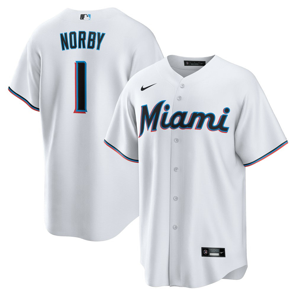 Connor Norby Miami Marlins Nike Home Replica Jersey Near Me