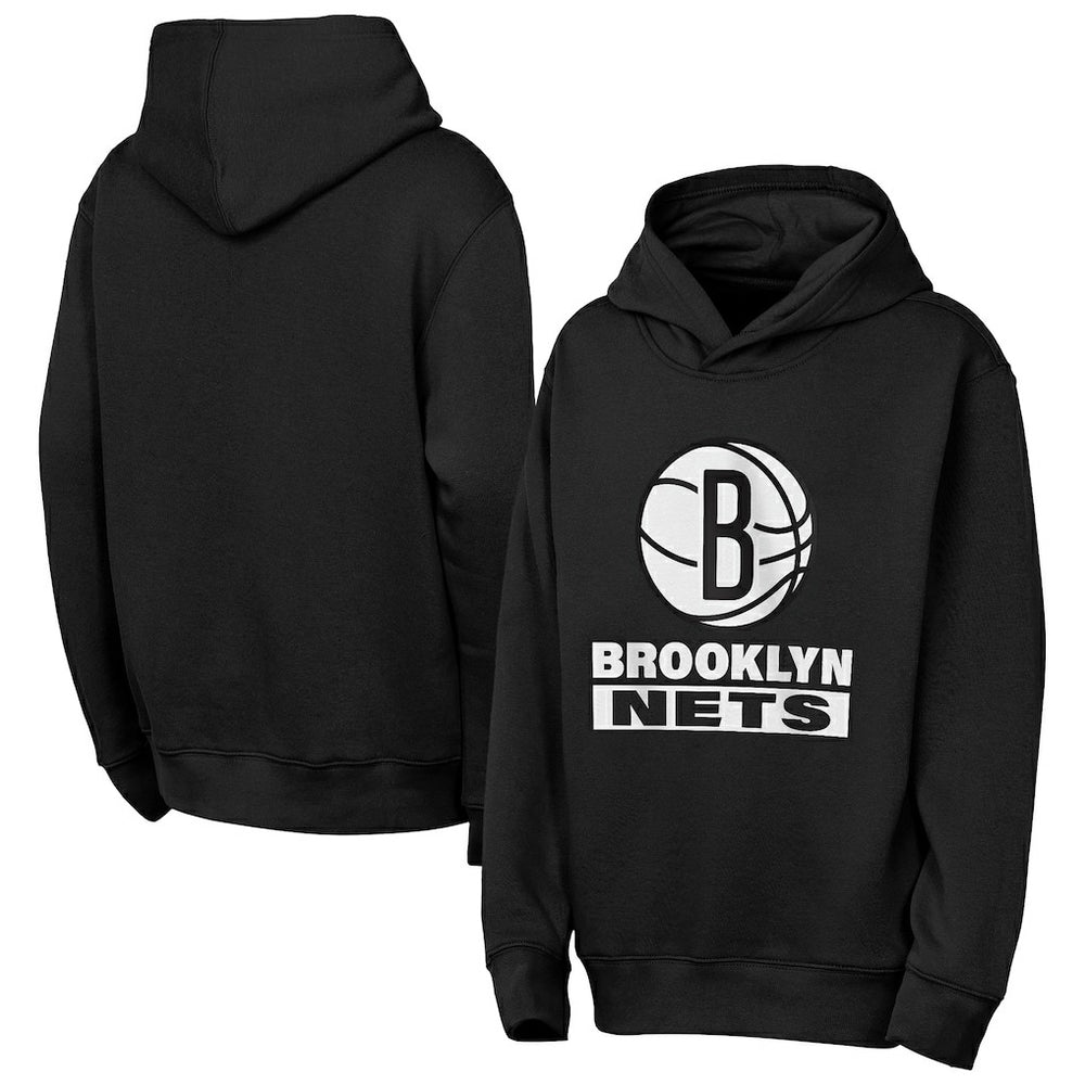 Brooklyn Nets Outerstuff Youth Back To The Basics Hoodie Black