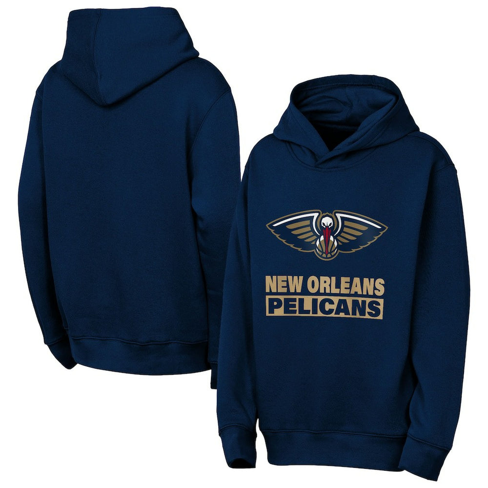 New Orleans Pelicans Outerstuff Youth Back To The Basics Hoodie Navy
