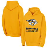 Nashville Predators Outerstuff Youth Back to Basics Hoodie - Gold | NHL Clearance