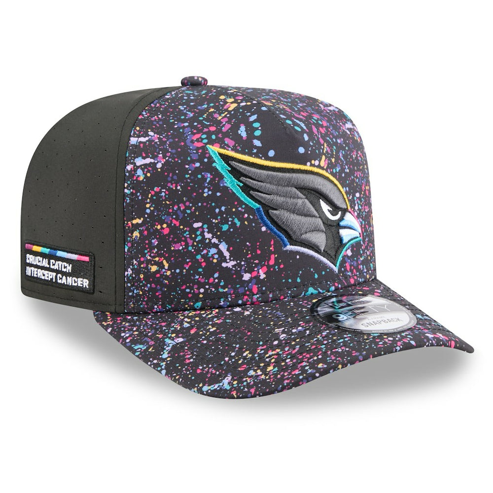 Arizona Cardinals New Era 2025 NFL Crucial Catch A-Frame 9FIFTY Snapback Hat - Black - NFL