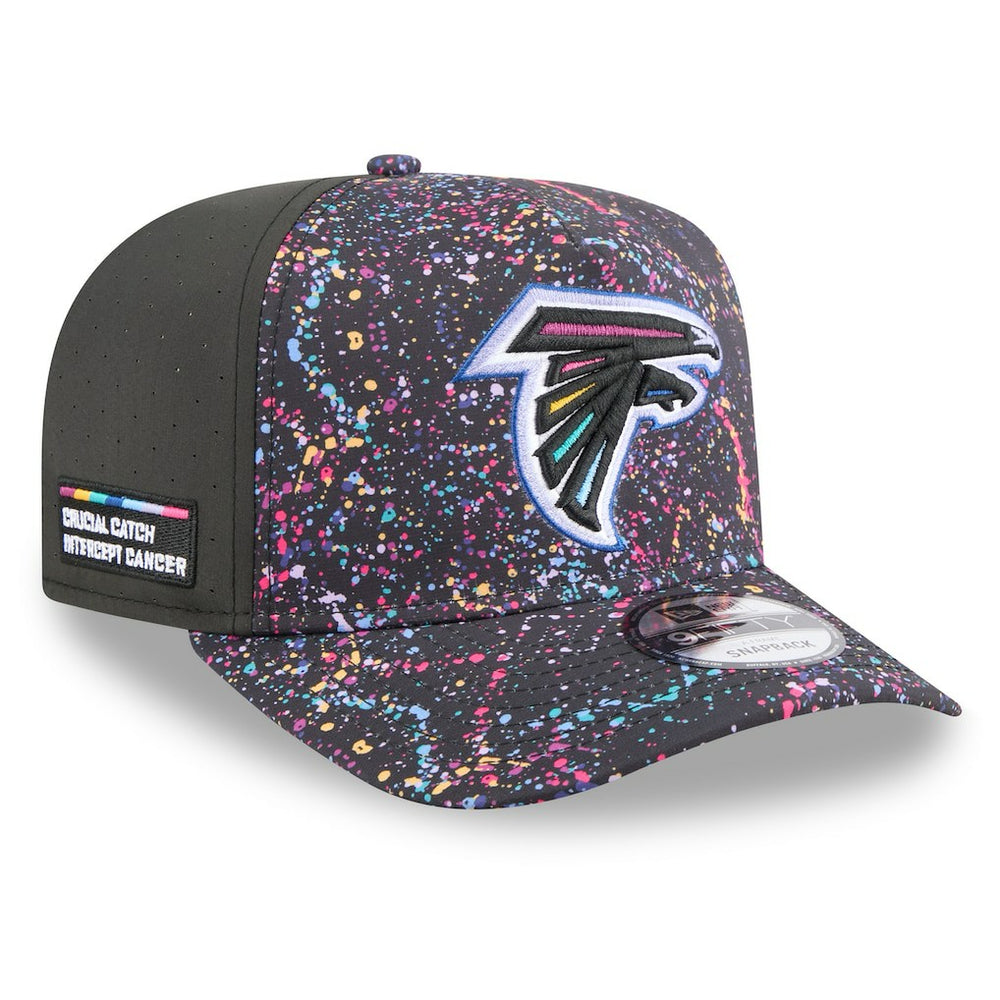 Atlanta Falcons New Era 2025 NFL Crucial Catch A-Frame 9FIFTY Snapback Hat - Black - NFL