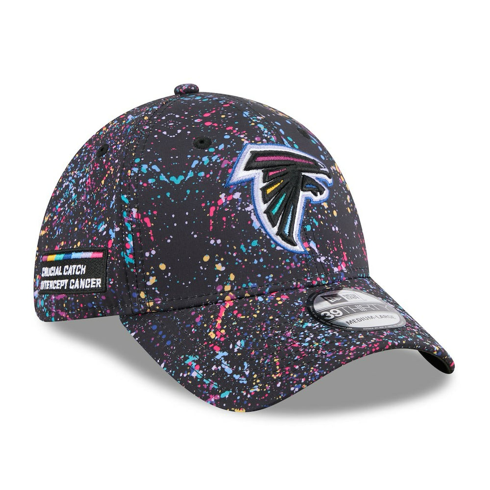 Atlanta Falcons New Era 2025 NFL Crucial Catch 39THIRTY Flex Hat - Black - NFL