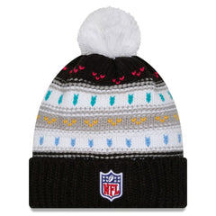 Arizona Cardinals New Era Women's 2025 NFL Crucial Catch Cuffed Knit Hat with Pom - Black - NFL