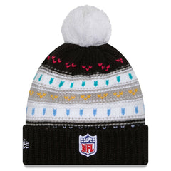 Cincinnati Bengals New Era Women's 2025 NFL Crucial Catch Cuffed Knit Hat with Pom - Black - NFL