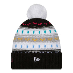 Los Angeles Rams New Era Women's 2025 NFL Crucial Catch Cuffed Knit Hat with Pom - Black - NFL