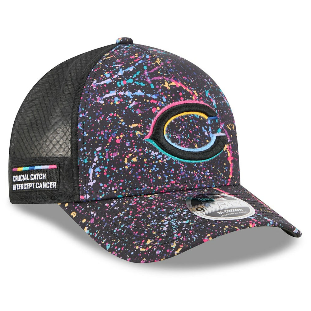 Chicago Bears New Era Youth 2025 NFL Crucial Catch 9FORTY Adjustable Hat - Black - NFL