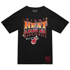 Mitchell & Ness Miami Heat Worldwide Collection Glow Up T-Shirt Black