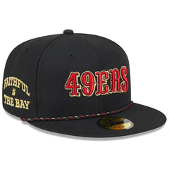San Francisco 49ers New Era 2025 Rivalries Collection Sideline Rope 59FIFTY Fitted Hat - Black - NFL