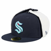Seattle Kraken New Era Injection Dog Ear Classic Fitted Hat - Deep Sea Blue | New Era discount