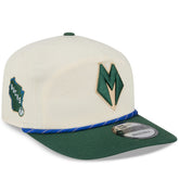 New Era Milwaukee Bucks 2025/26 City Edition 19TWENTY Adjustable Hat Cream/Hunter Green