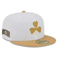 New Era Boston Celtics 2025/26 City Edition 59FIFTY Fitted Hat White/Gold