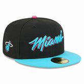 New Era Miami Heat 2025/26 City Edition 59FIFTY Fitted Hat Black/Turquoise