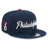 New Era Philadelphia 76ers 2025/26 City Edition 9FIFTY Snapback Hat Navy