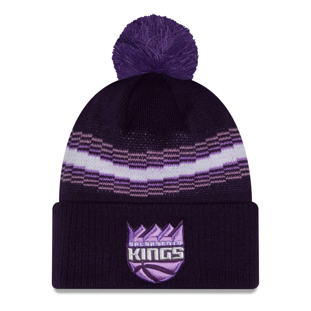 New Era Sacramento Kings 2025/26 City Edition Cuffed Knit Hat with Pom Purple