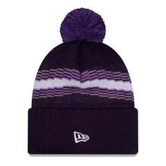 New Era Sacramento Kings 2025/26 City Edition Cuffed Knit Hat with Pom Purple