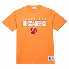Tampa Bay Buccaneers Throw It Back Premium Vintage Logo T-Shirt - Orange - Mitchell & Ness