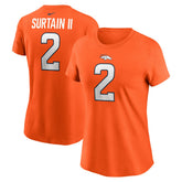 Patrick Surtain II Denver Broncos Women's Player Name & Number T-Shirt - Orange - Nike