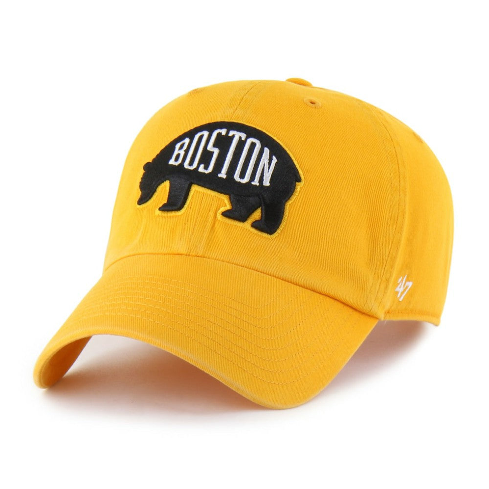 Boston Bruins '47 Core Logo Clean Up Adjustable Hat - Gold | 47 brand online