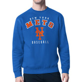 New York Mets Starter Team Logo Fleece Pullover Sweatshirt Outlet