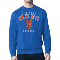 New York Mets Starter Team Logo Fleece Pullover Sweatshirt Outlet