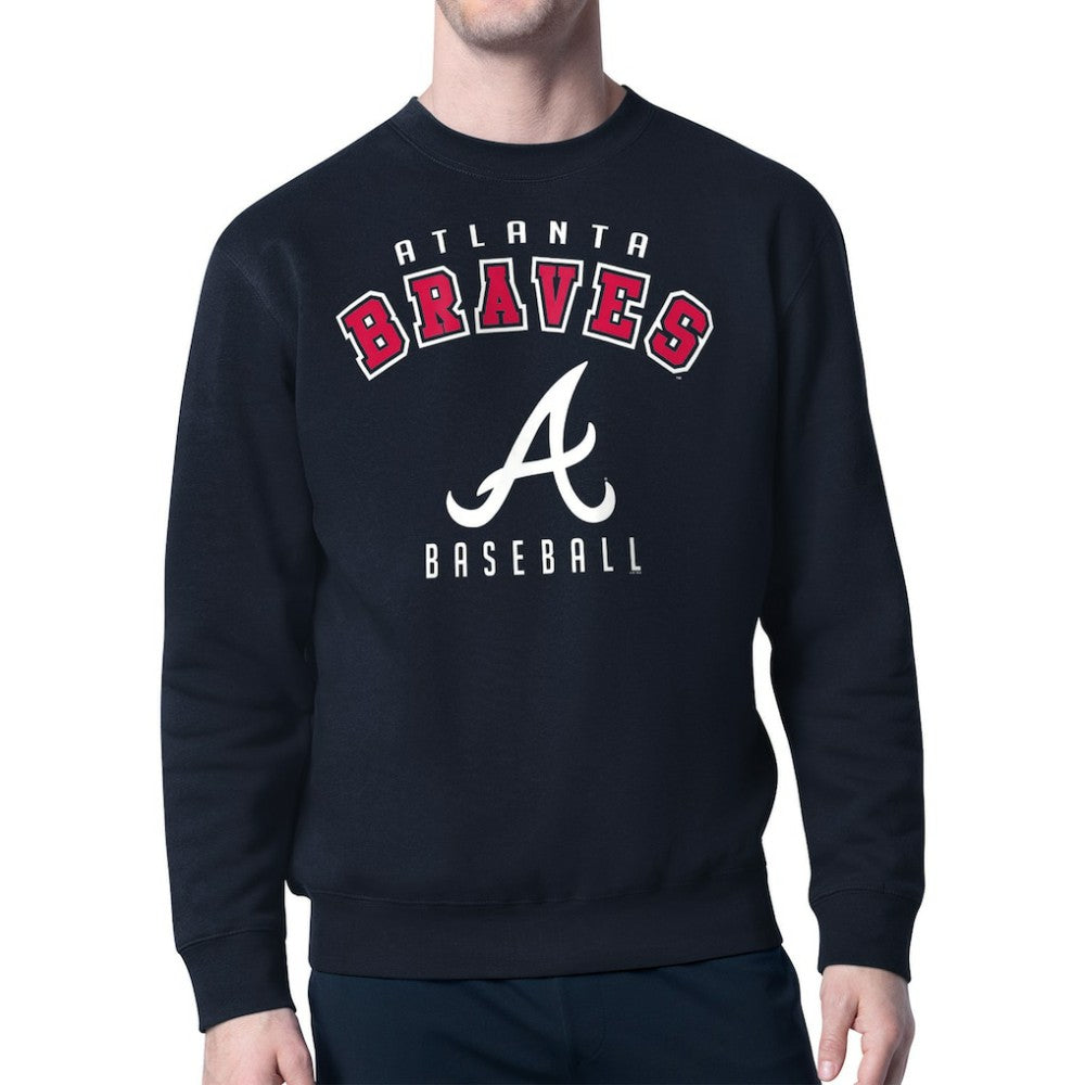 Atlanta Braves Starter Team Logo Fleece Pullover Sweatshirt Sale