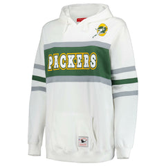 Green Bay Packers Women's Plus Size Head Coach Throwback Pullover Hoodie - White - Mitchell & Ness