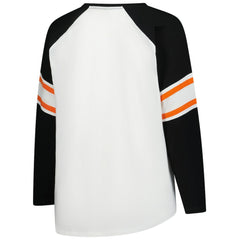 Cincinnati Bengals Women's Plus Size Redzone Lace Up Long Sleeve T-Shirt - White - Fanatics