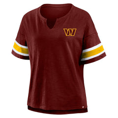 Washington Commanders Women's Plus Size Redzone Notch Neck T-Shirt - Burgundy - Fanatics
