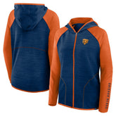 Chicago Bears Women's Plus Size End Around Pass Full-Zip Hoodie - Navy - Fanatics