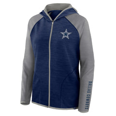 Dallas Cowboys Women's Plus Size End Around Pass Full-Zip Hoodie - Navy - Fanatics