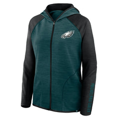 Philadelphia Eagles Women's Plus Size End Around Pass Full-Zip Hoodie - Midnight Green - Fanatics