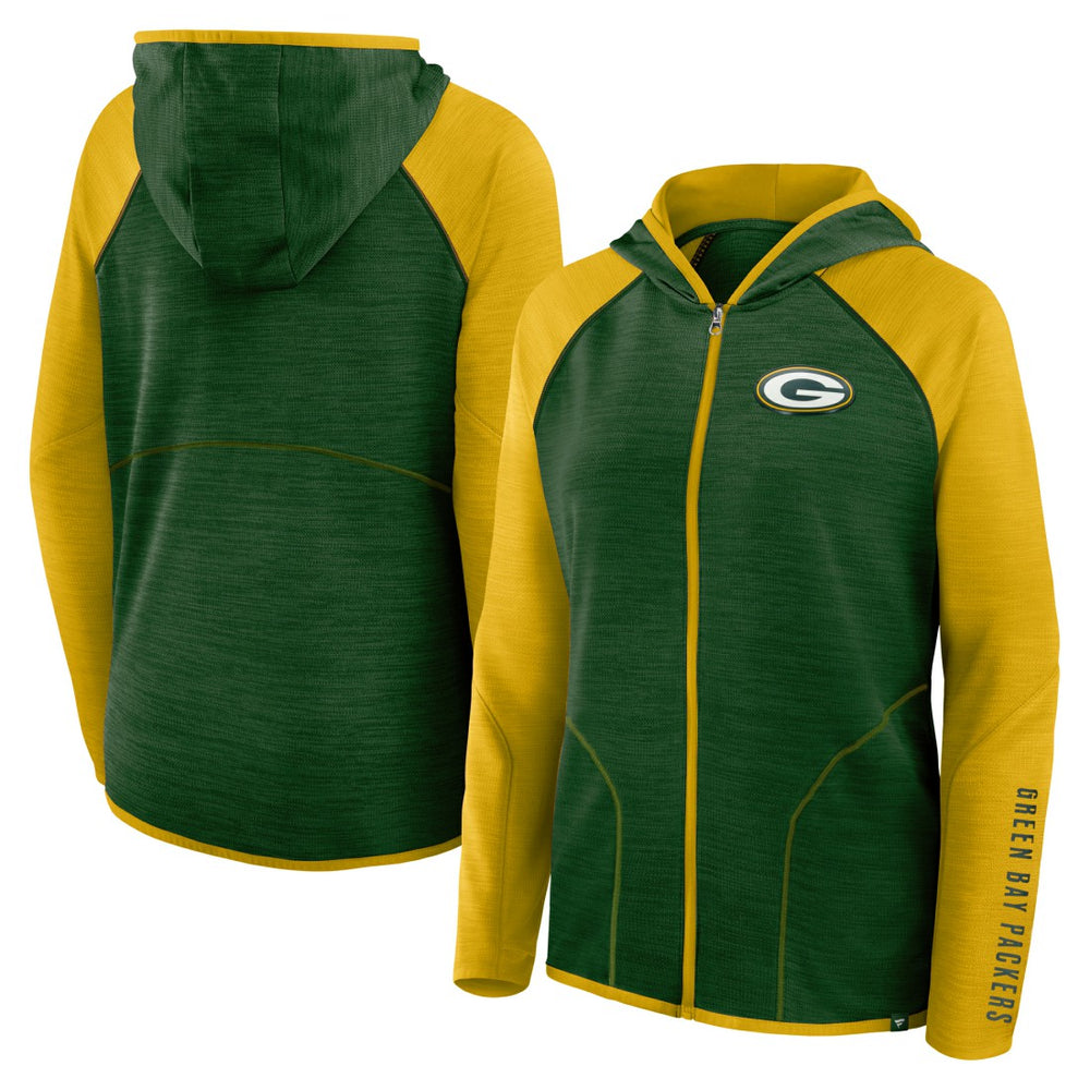 Green Bay Packers Women's Plus Size End Around Pass Full-Zip Hoodie - Green - Fanatics