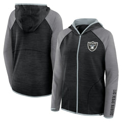 Las Vegas Raiders Women's Plus Size End Around Pass Full-Zip Hoodie - Black - Fanatics