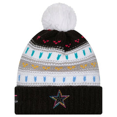 Dallas Cowboys New Era Women's 2025 NFL Crucial Catch Cuffed Knit Hat with Pom - Black - NFL