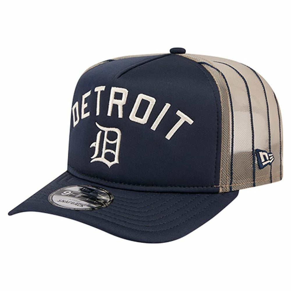 Detroit Tigers New Era Vintage Arched Foam Front 9FIFTY A-Frame Adjustable Trucker Hat Outlet