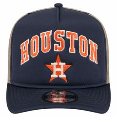 Houston Astros New Era Vintage Arched Foam Front 9FIFTY A-Frame Adjustable Trucker Hat for sale