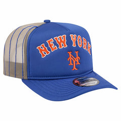 New York Mets New Era Vintage Arched Foam Front 9FIFTY A-Frame Adjustable Trucker Hat Outlet
