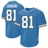 Calvin Johnson Detroit Lions Retired Player Name & Number Mesh Top - Blue - Mitchell & Ness