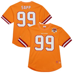 Warren Sapp Tampa Bay Buccaneers Retired Player Name & Number Mesh Top - Orange - Mitchell & Ness